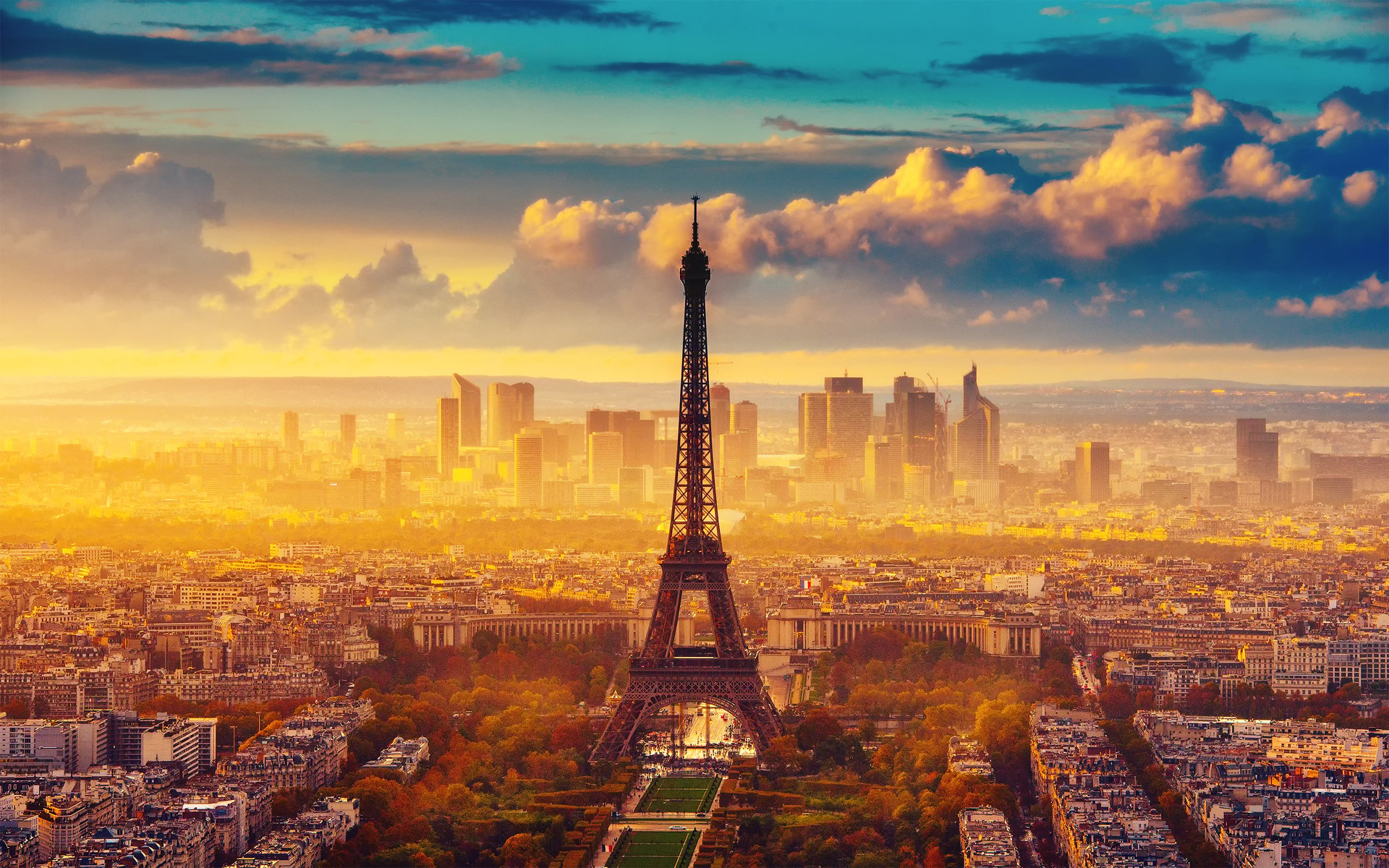 Vue de Paris avec Tour Eiffel