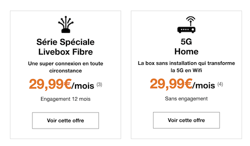 Les offres Internet avec Cheat Code 18-26 avec Série Spéciale Livebox Fibre ou 5G Home