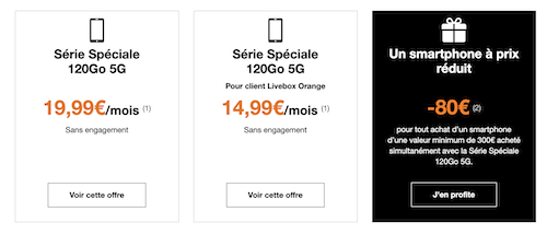 La Série Spéciale 120Go avec les remises Cheat Code 18_26 à 19,99€/mois + 80€ de remboursement