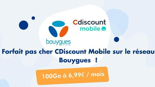 CDiscount Mobile nouveau forfait 100Go